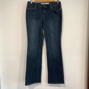 Ann Taylor Loft Curvy Boot Cut Jeans Indigo Stretch Denim W31xL31.5 EUC Womens 4